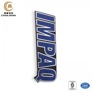 Blue and black diamond cutting nameplate | CHINA MARK
