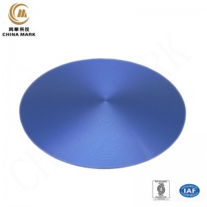 Anodized aluminum nameplates,OEM blue anodized sign white CD texture badge custom logo tag | WEIHUA