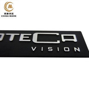 Custom logo plates,stamped anodized diamond cutting sign | WEIHUA