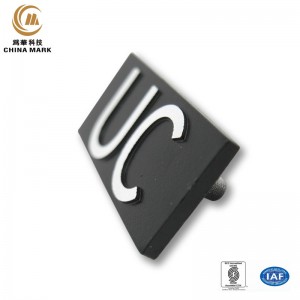 Wholesale Discount China Factory Custom Raised Logo Metal Die Casting Alloy Logo Plate, Industrial Nameplates