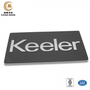 Well-designed China Cheap with Adhesive Metal Silver Customer Custom Letter Nickel Standard Nameplate